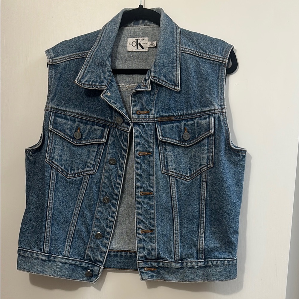 Calvin Klein Blue Denim Vest (vintage)